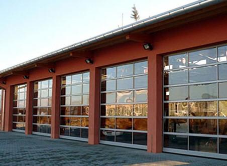 Wind Resistance Insulated Glass Garage Doors , Aluminum modern security sectional automatic