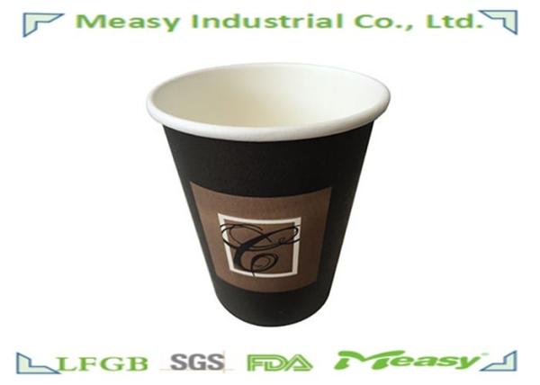 8OZ 300CC Takeaway Coffee Cups Full Black Flexo Printed , Insulated Coffee Cups