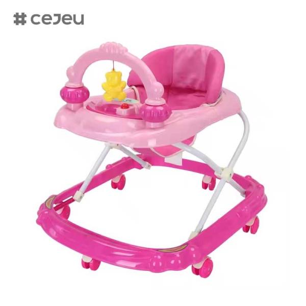 CJ-BLK-613 Hot Selling Toys Baby Walker With 3 Adjustable Height Levels and High Backing for Comfort & Support