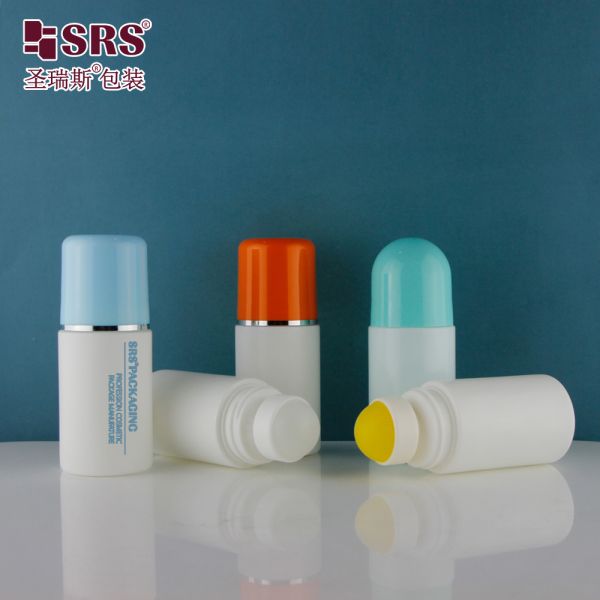 60ml 2 oz Custom Color PP PCR Eco-friendly Plastic Bottle Deodorant Roll on Packaging