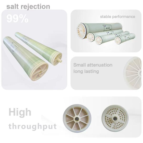 High Desalination Rate 8040 RO Membrane Element With 99% Salt Rejection