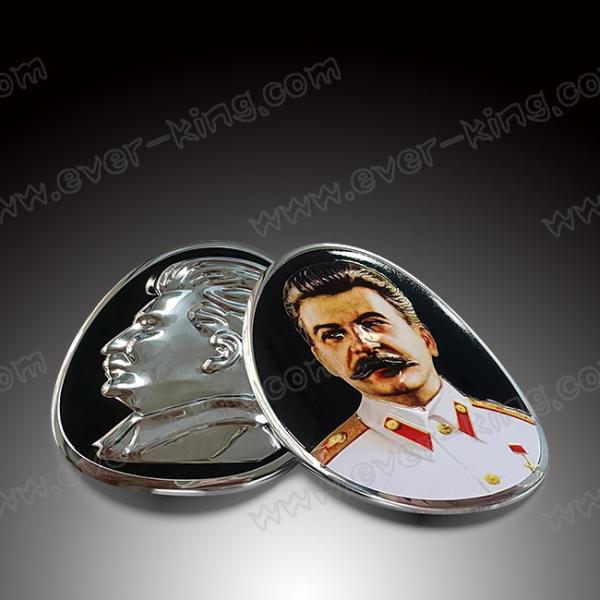 Manufacturer Custom Metal 3M Sticker Stalin Head Aluminium Label For Wine