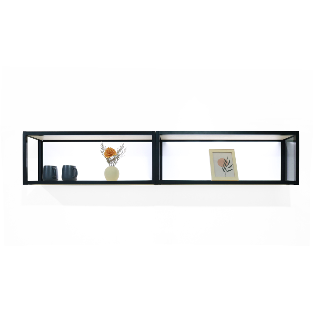 New Design Metal Floating Shelf Modern Simple Bookshelves Wood Bookcase Multiple Colors Wall Mount Shelf for Home Office