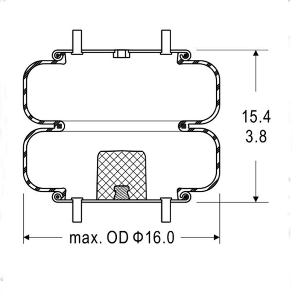 Contitech FD 530-35 544 Industrial Air Springs Firestone W01-358-7782 For Watson Chalin AS-0032