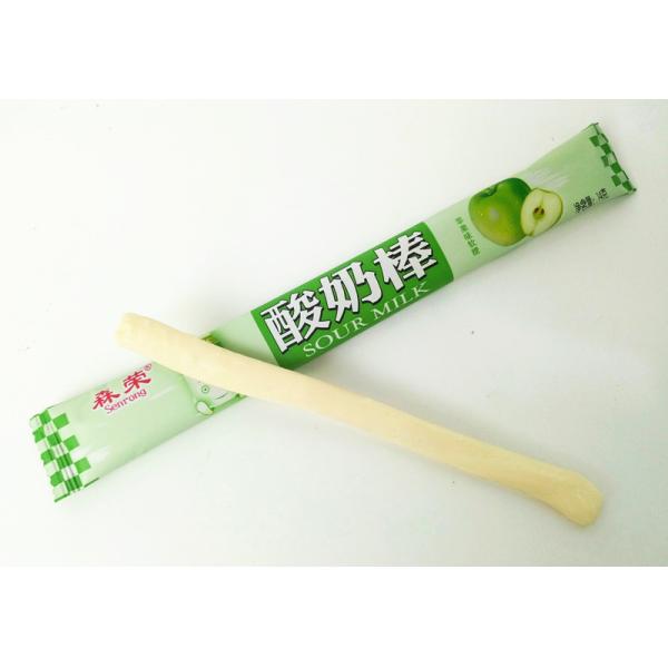 14g Green Apple Flavor Chewing Yogurt Sticks With Milk Flavor For Kids