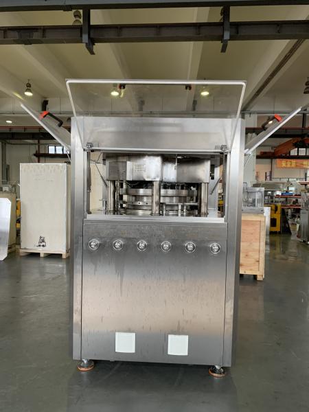 Plain Tablets 1.5kw Rotary Press Machine With 9 Sets Punch Dies Molds