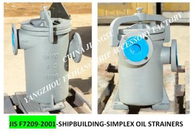 Single Oil Strainers For Diesel Oil Separator Inlet Model 5K-100A S-Type JIS F7209