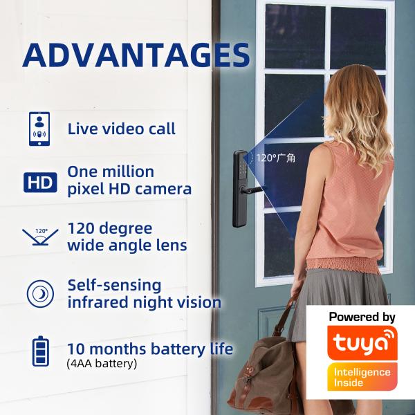 Tuya Smart Door Lock with 3D Face Recognition and Fingerprint