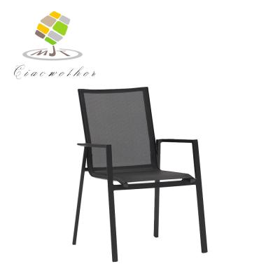 Design moderne Meuble extérieur patio Jardin Bistro Café Restaurant Chaise à manger Chaise extérieure en aluminium pour le style moderne