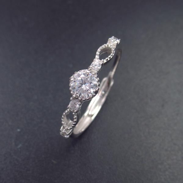 Роскошные серебряные кубические кольца Зирконя для украшений европейской свадьбы Бридал