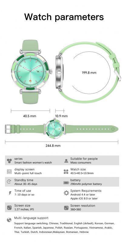 P61 BT Call Digital Smartwatch mujer Heart Rate Monitor Wristwatch for Ladies