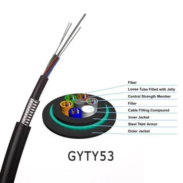 GYTY53 Armoured Fiber Optic Cable 2-144 Core Single Mode