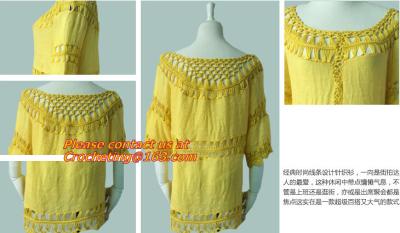 Knitted, Crocheted, Tassel, wear, tops, Cover Ups, Dress Tops, tassel, knitted, Boho