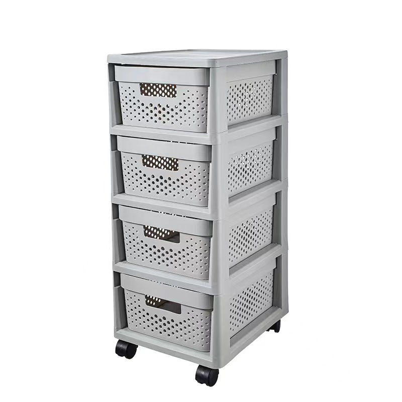 Hot Sale Durable Plastic Storage Cabinet Drawers Multi Layer Cabinet Drawer Cart with Wheels for Home Office