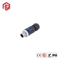 Homem impermeável 2/3/4/5 Pin Panel Mounted Socket Connector da flange do quadrado IP67 do conector M12