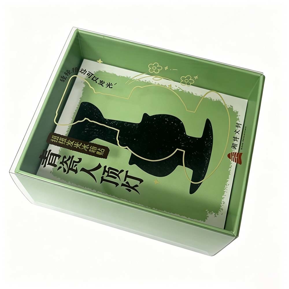 Printed PET Sleeve Custom Window Boxes Transparent Pearl Cotton Insert Packaging