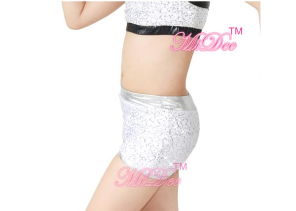 Full Sequin Pole Shorts Hip Hop Dance Outfits Biketard Dance Costume Jazz Wear