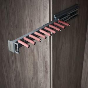 Pull out Soft-closing Side Mounted Closet Ties Rack