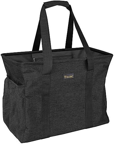 BALEINE EXTRA LARGE UTILITY TOTE BAG WITH WIRE FRAME FOR STORAGE (BLUE, 16.5''X14''X10'')