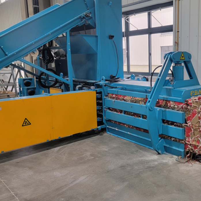 Horizontal Waste Carton Baling Machine Automatic 5-15 KW Recycling Baler