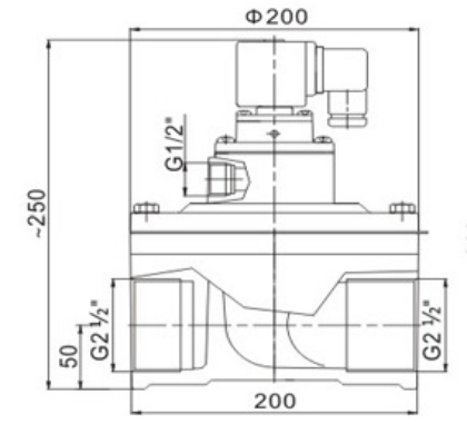 Алюминиевый пневматический клапан 1/2 ИМПа ульс Г2» прямо до АК 220в ДМФ-Т-62С