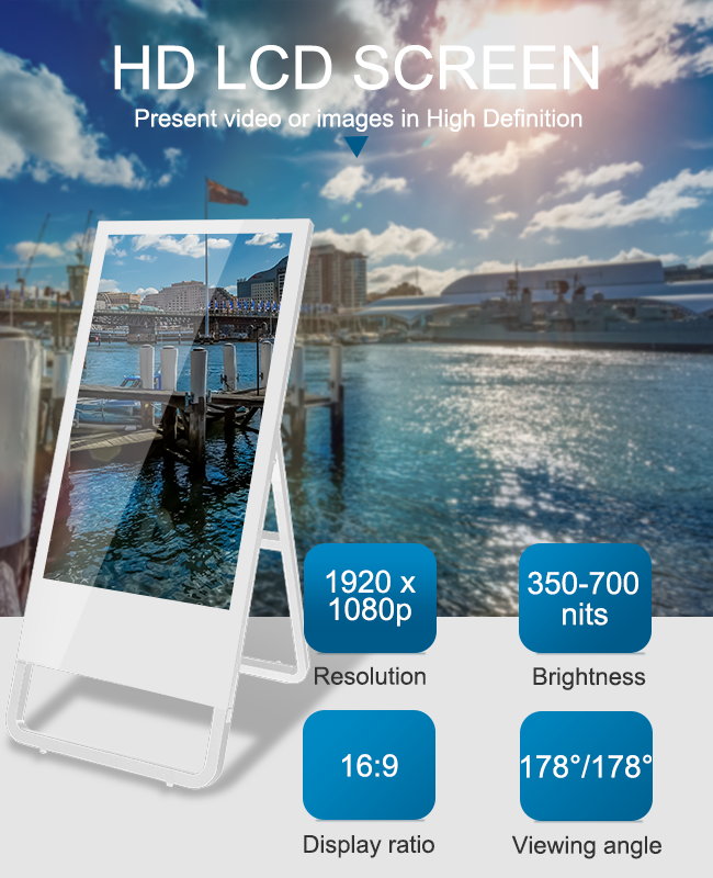вертикальный игрок дисплея Signage 1080P 350 Cd/M2 с построенный в дикторах