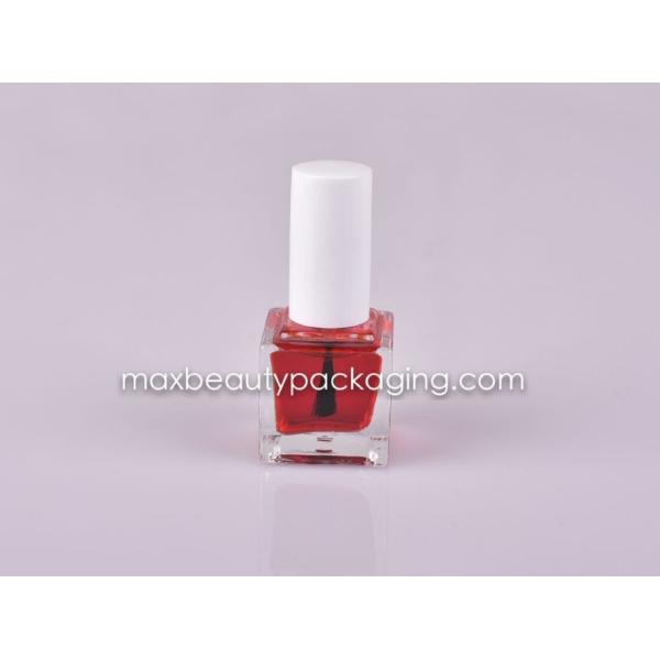 shiny white nail polish cap 12ml square classic glass nail polish bottle plastic cosmetic nail polish packaging