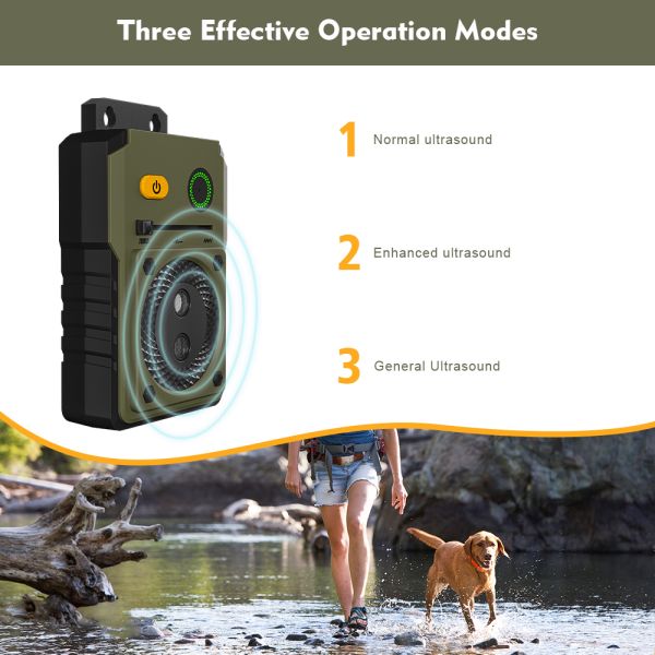 Portable Waterproof Ultrasonic Dog Trainer Plastic Bark Stopper for Dog Barking Control
