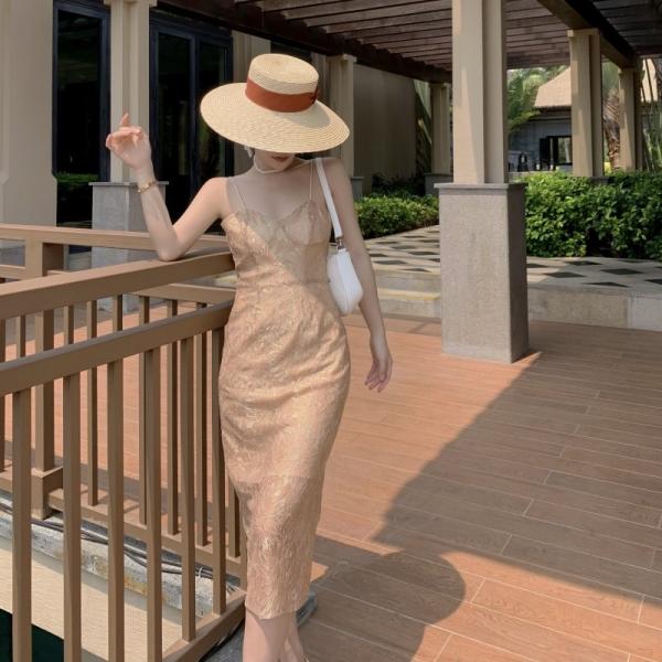 Elegant Lace Sling Wrap Womens Vacation Dresses 113cm