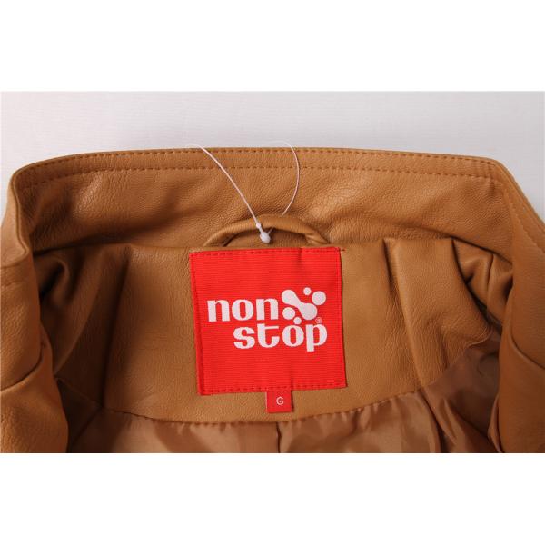 Stockpapa Slim Fit Pu Biker Jacket Ladies Light Brown With Belt