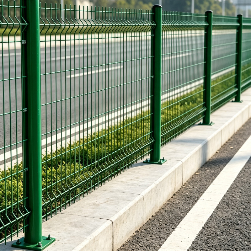 Hsj China Manufacturer 3D V Bend Wire Mesh Fence | Custom Outdoor Security Perimeter Fencing