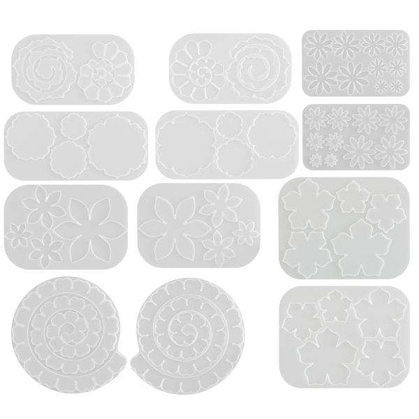 Crystal Dropping Gel Flower Silicone Mold DIY Rose Lotus Chrysanthemum Egg Flower Ornament Mold