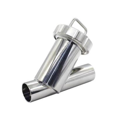 Filtro sanitário do tipo Y de aço inoxidável padrão GB para filtragem e fácil manutenção