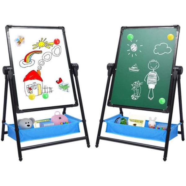 Magnetic Dry Erase Board Double Sided 360 Degree Rotating Adjustable Height Sturdy Aluminum Alloy Construction Easy to Store