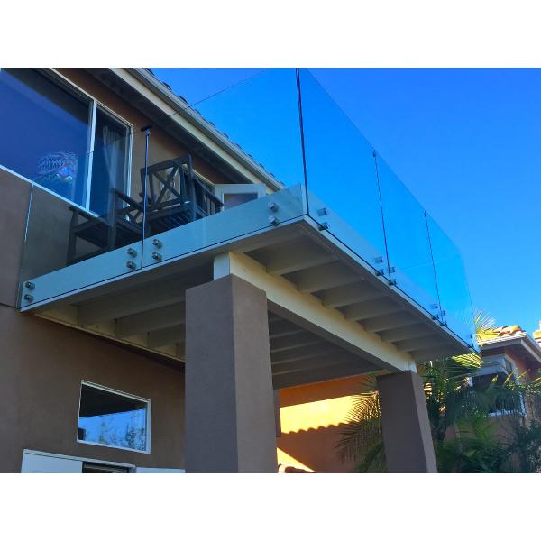 Stainless Steel Material Frameless Glass Railing Standoff Fittings For Outdoor Balcony