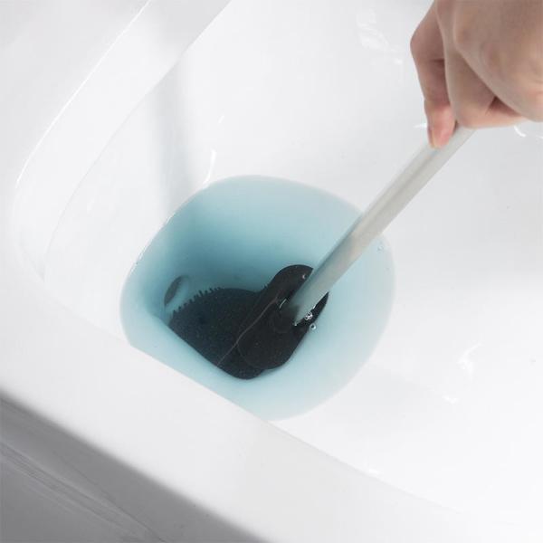 Stainless Steel Compact Bathroom TPR Toilet Brush Holder Set with Hot European Design and Durable Brush