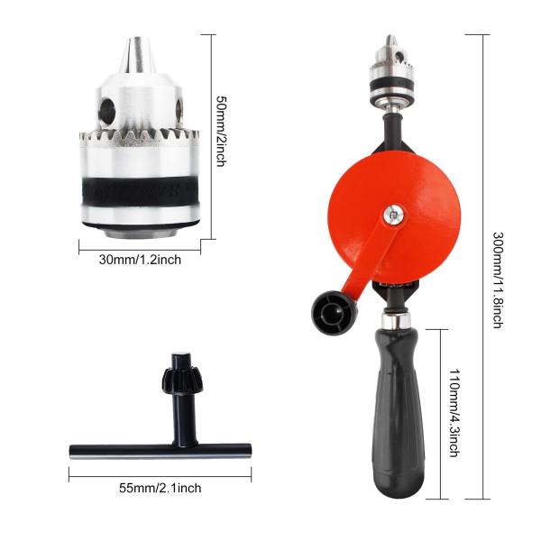Joia que faz mandris manuais da precisão da broca 1.5mm-9mm da manivela