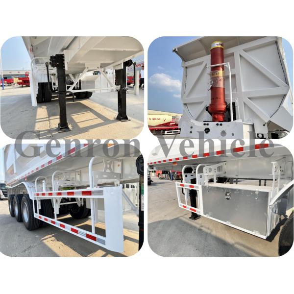 4 цапфы 60 заднего Tipper сброса тонн экспорта грузовика Semi к Кот-д'Ивуар