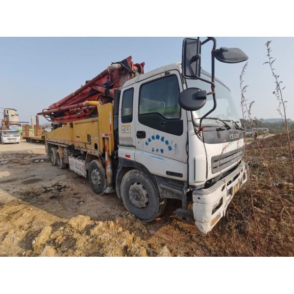 Pompe à béton orange semi-sec de type 42m pompe à béton à béton utilisée