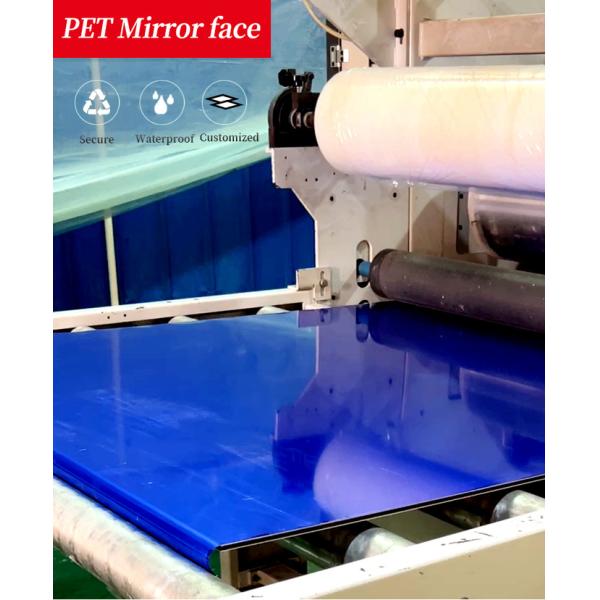 Hotel Light Luxury PET Decorative Bamboo Charcoal Wood Veneer Mirror Wall Panel