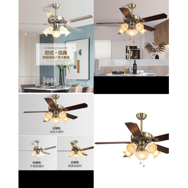 Venta al por mayor, fabricante, fábrica, lote, a medida, personalizado Retro Vintage para el hogar europeo decoración de lujo motor DC silencioso ventilador de techo LED con control remoto de luz