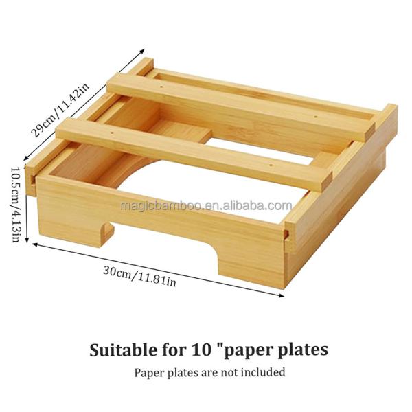 Столовая посуда Тип столовая посуда Бамбук под шкаф бумажной тарелки диспенсер для вашей кухни