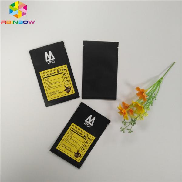 Небольшой черный цвет стоит вверх фольга Мылар мешка 3 молнии загерметизированная стороной алюминиевая