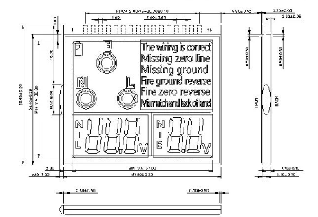 VDD 3V отрицательная передача сегмента VA LCD панель для инструмента испытания цепи