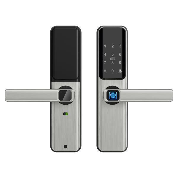 Home Security WIFI Tuya APP Smart Multi-Unlock Fingerprint Key Padlock Polished Aluminum Alloy Door Lock 6-Month Standby Time