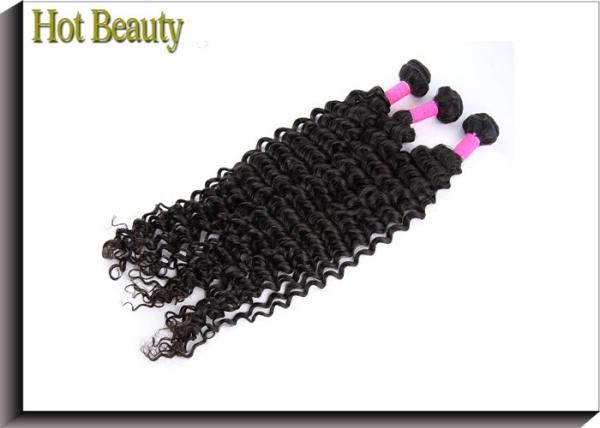 Deep Wave Pure Virgin Human Hair Extensions , Unprocessed Virgin Hair Bundles