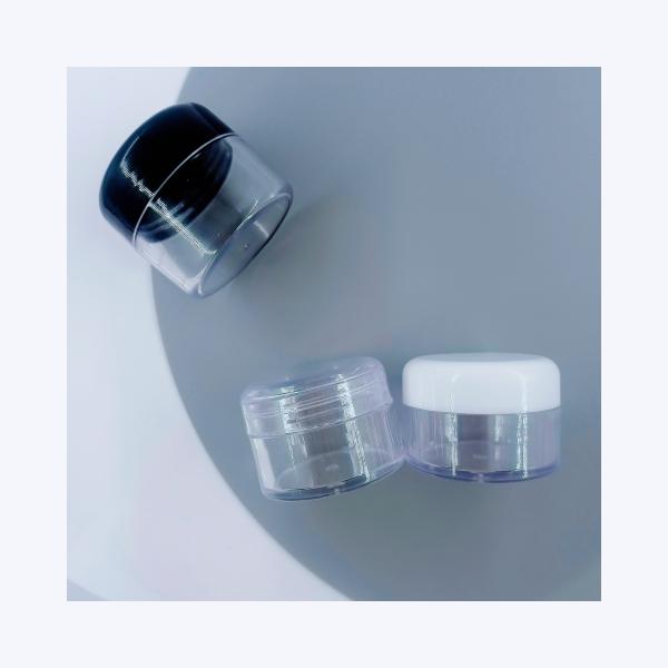 Jarrón de crema de plástico transparente para el cuello de 7 ml y 10 ml para envases cosméticos industriales