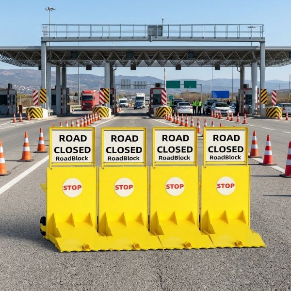PAS68 Crash Rated Mobile Vehicle Barrier with Modular Design and 60-Ton Load Capacity