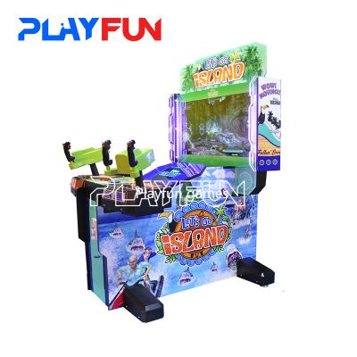 Indoor Commercial Amusement Park Let's Go Island Small Arcade Tv Video Gun Shooting Game Machine for Children Kids FEC