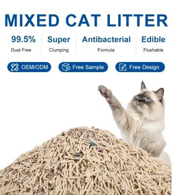 Original Mixed Cat Litter OEM ODM Bentonite And Tofu Cat Sand Litter Low Dust